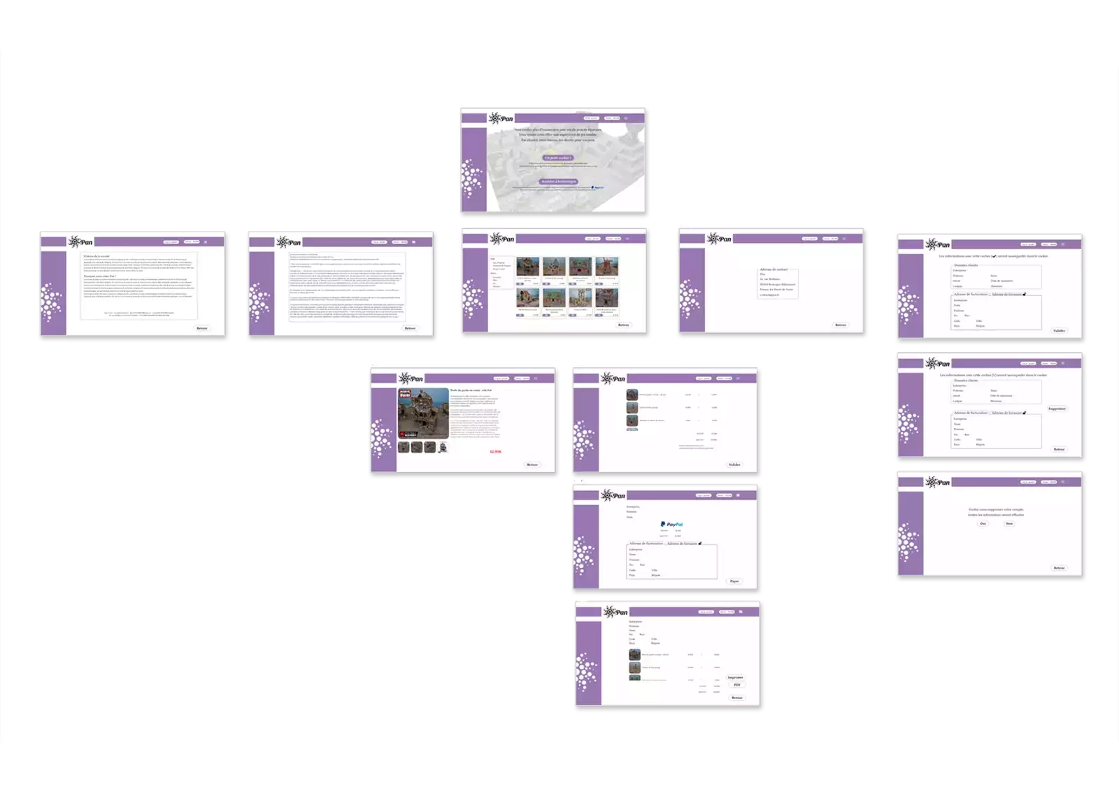 Wireframe pour le ste Pan